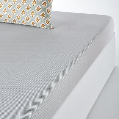 Cilou Graphic 100% Cotton Percale 200 Thread Count Fitted Sheet LA REDOUTE INTERIEURS