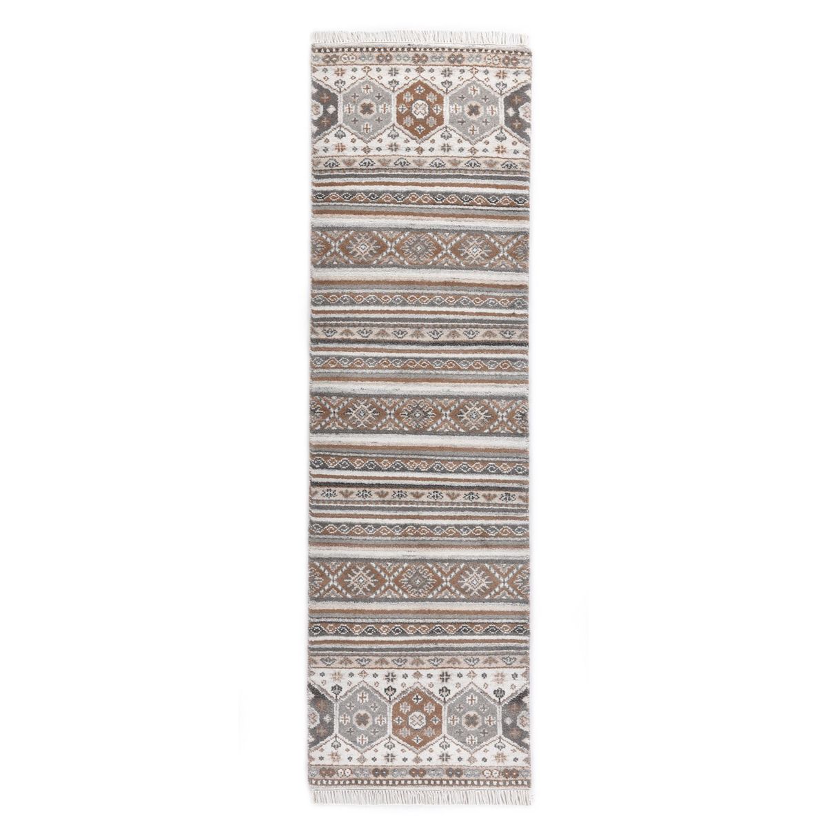 Tapis salon Imperial Shaal, noué main, laine, THEKO