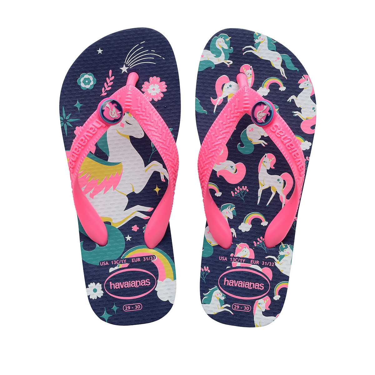 kids navy flip flops