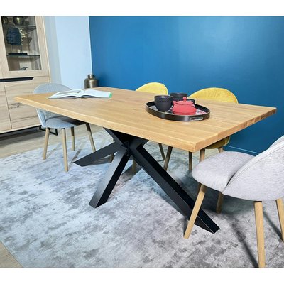 Table extensible en chêne huilé bords irréguliers 100x180 cm ETNA PIER IMPORT