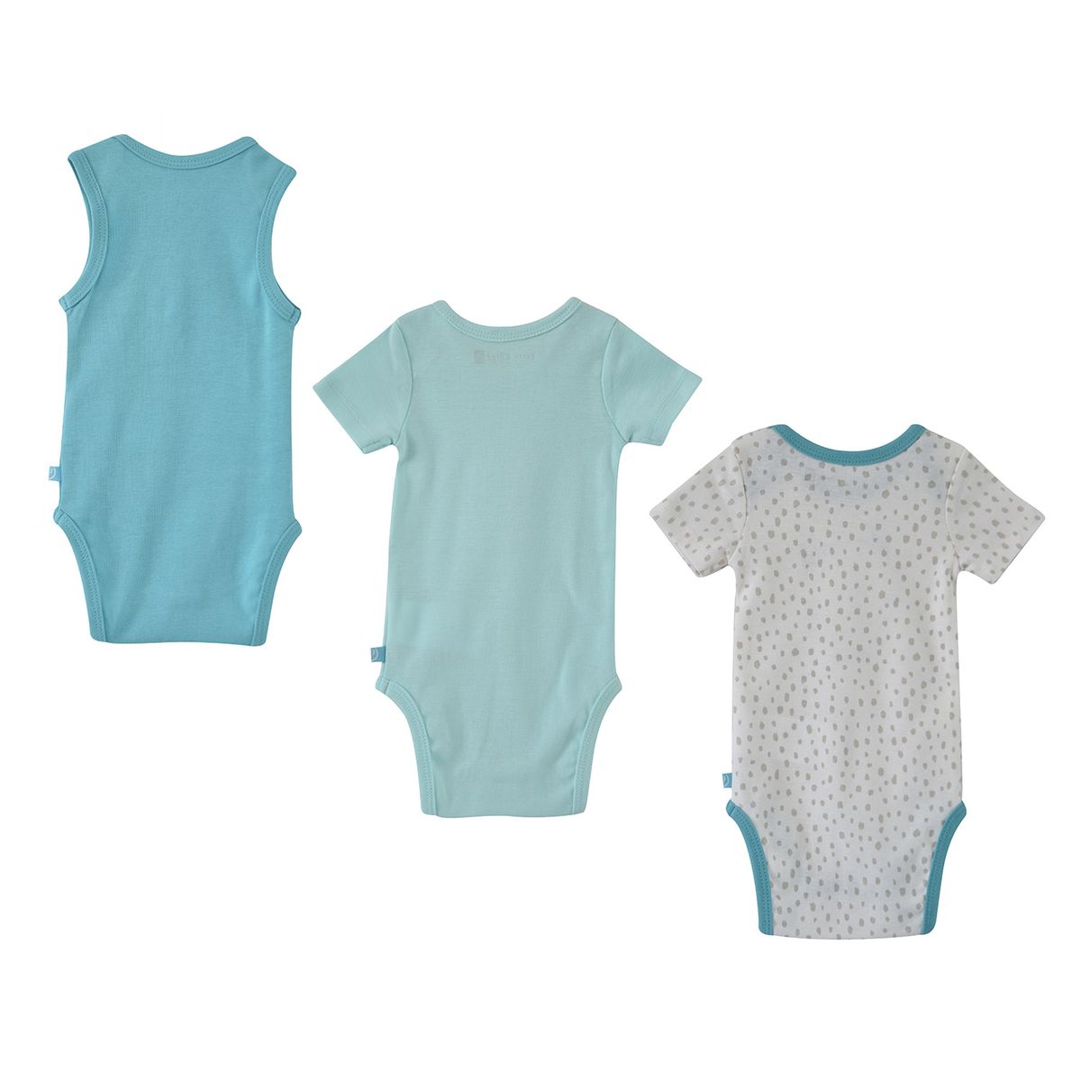 Lot de 03 Body Bébé Garçon – Coton Biologique – Bleu - Prix en