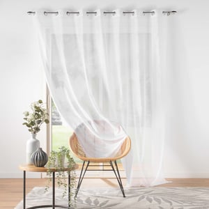 Voilage à Oeillets Douceur D'Intérieur - 140 X 180 Cm, Tissu Naturel Carlin, Label Oeko-Tex