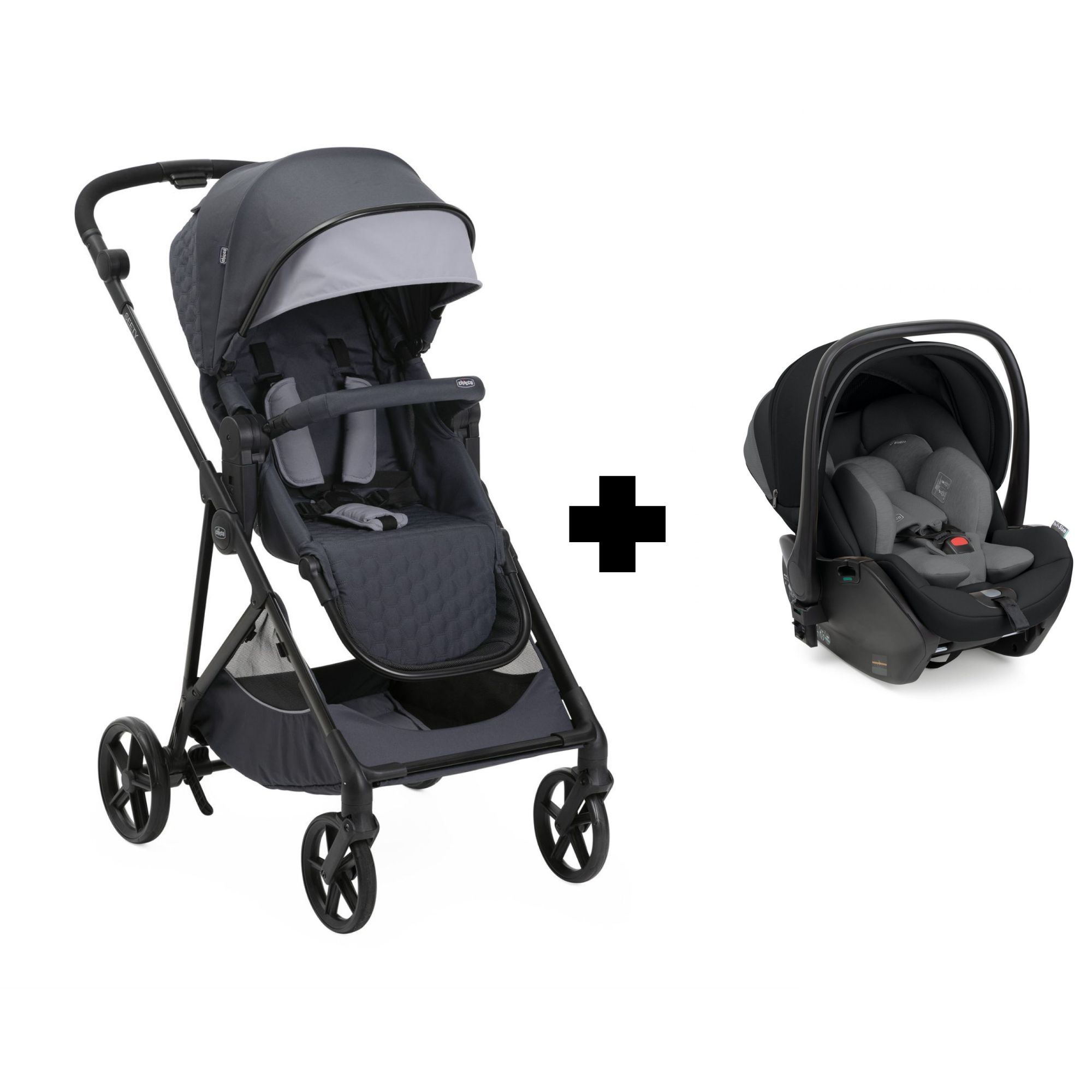 Poussette duo Seety + siège auto First Seat Recline, CHICCO