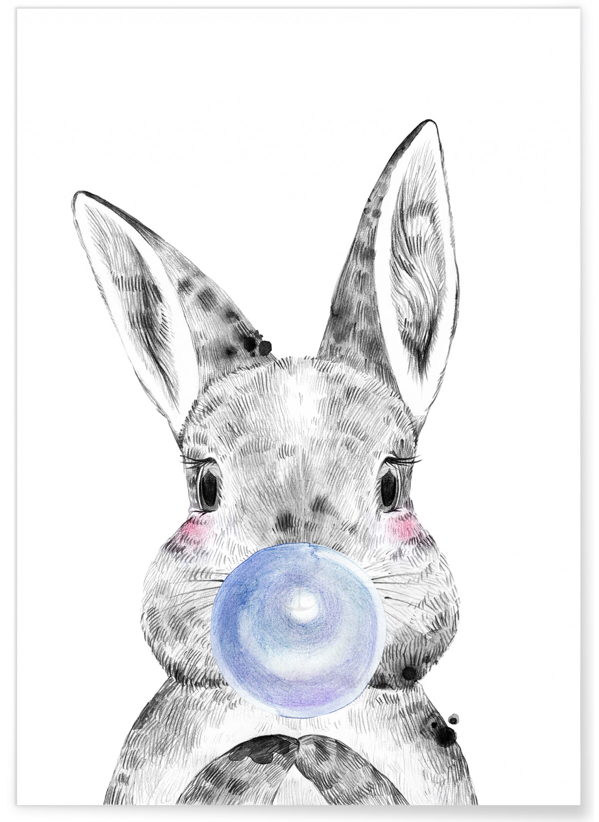 Affiche Bulle de Lapin Bleue, L'AFFICHERIE