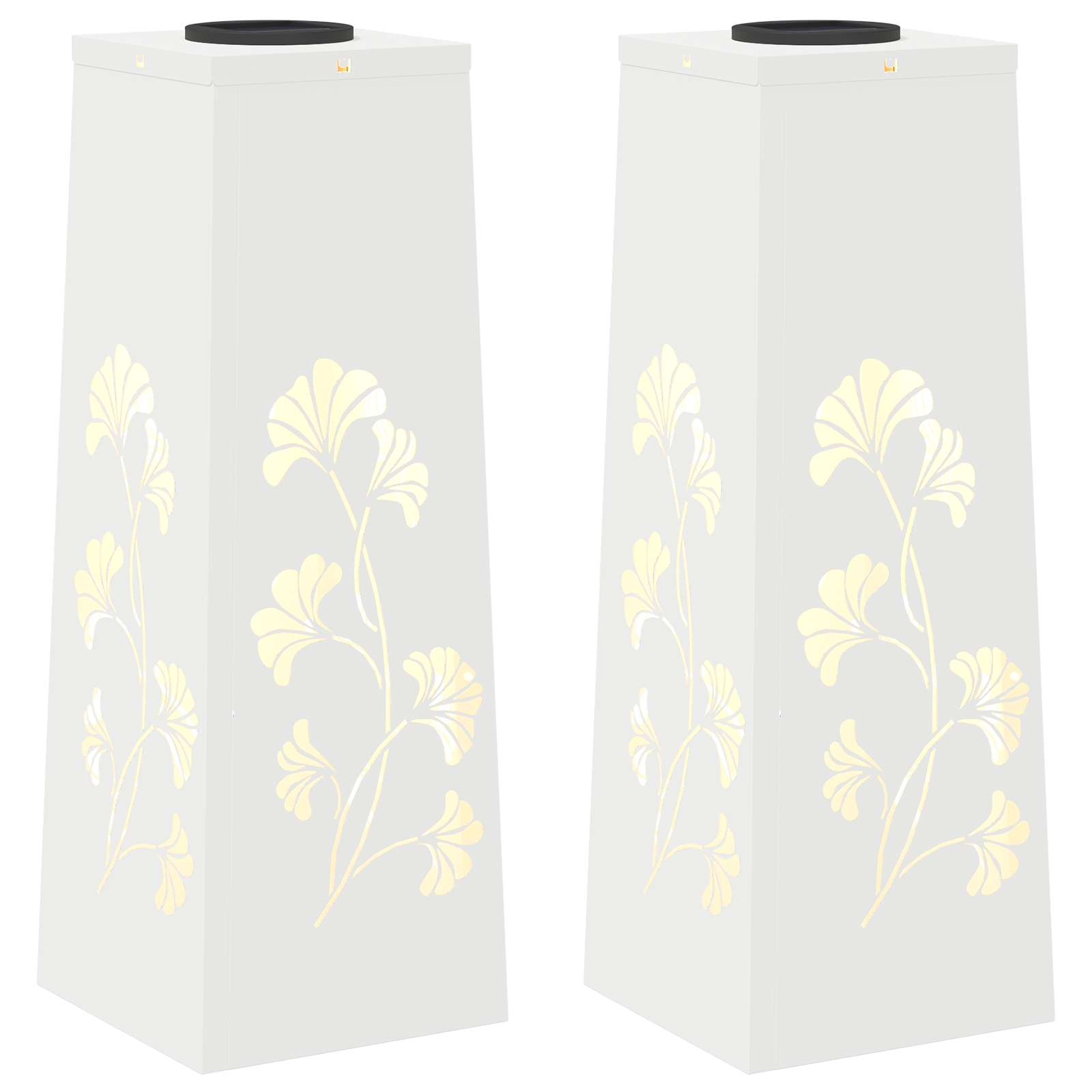 Lot de 2 lampes de chemin solaire LED extérieur végétal, HOME MAISON