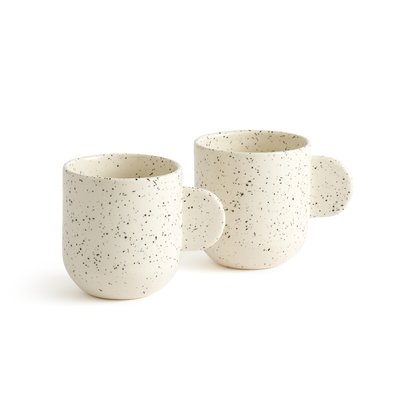 Set van 2 mugs, gespikkeld aardewerk, Meti LA REDOUTE INTERIEURS