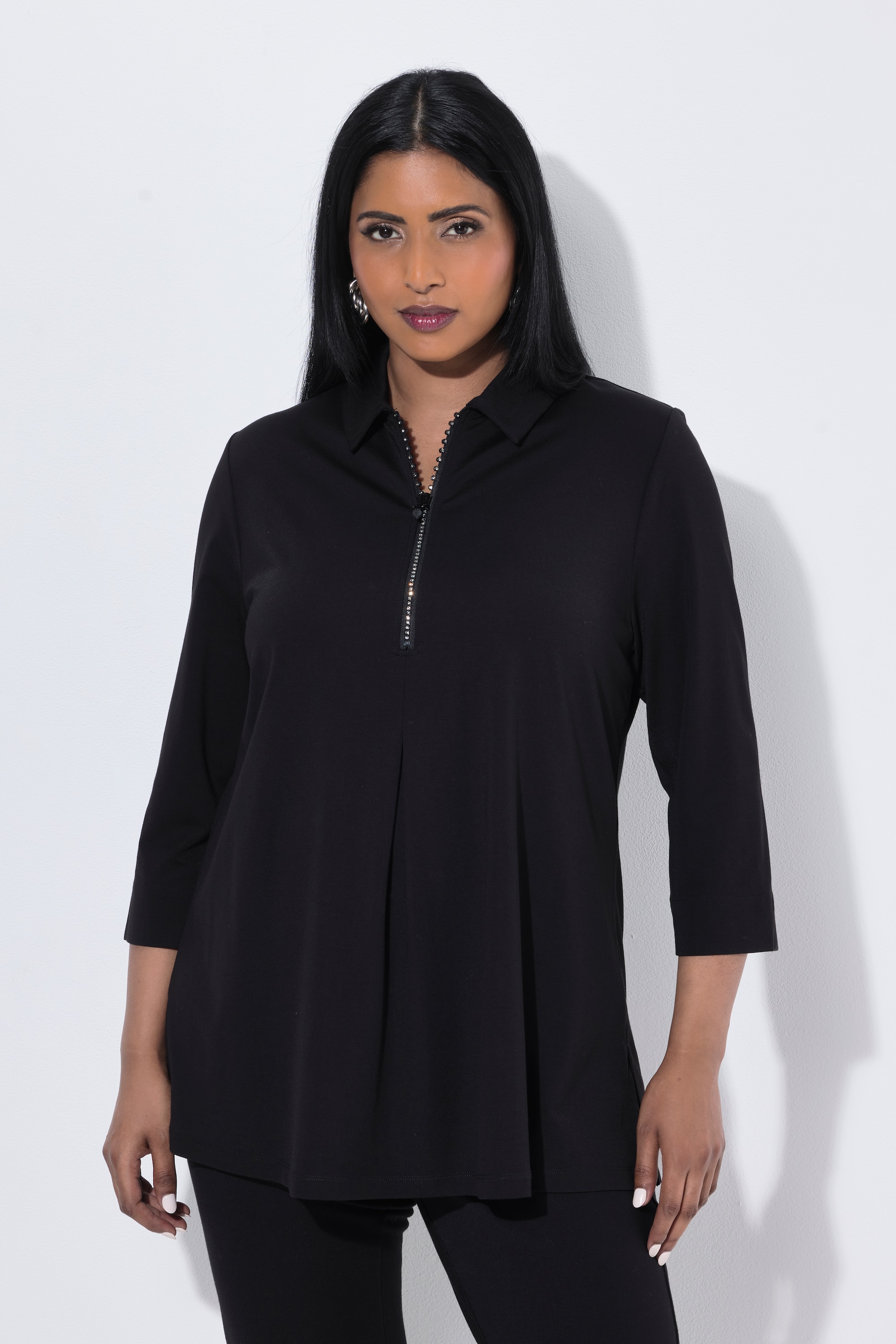 Blouse point de Rome, col chemise, ULLA POPKEN