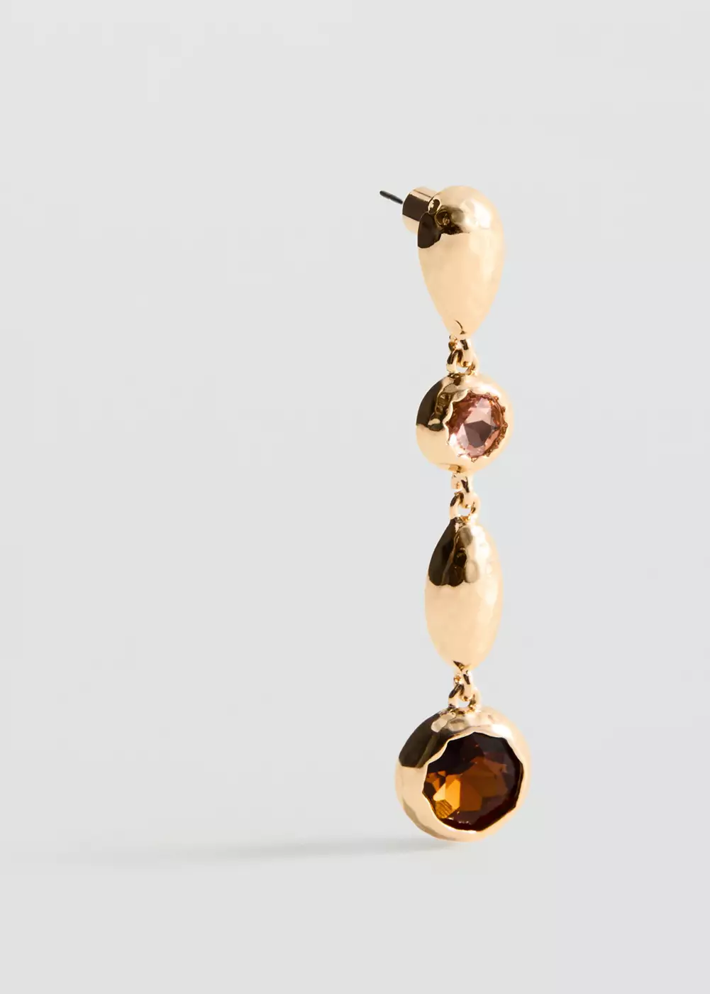 Boucles d'oreilles pendantes strass, MANGO