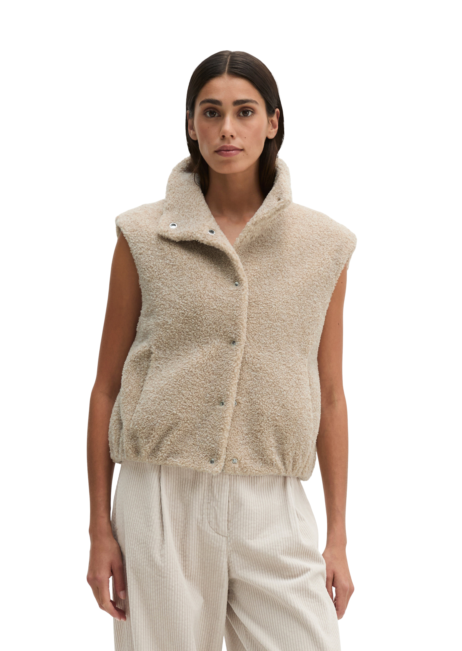 Gilet en peluche, coupe standard en polyester recyclé, MARC O'POLO