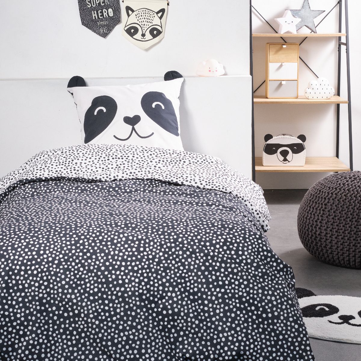 Parure de lit enfant imprimé animalier FUNNY NOA, TODAY