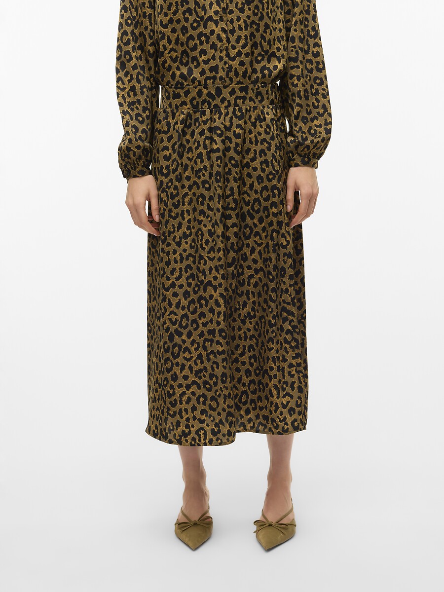 Jupe longue imprimé léopard, VERO MODA
