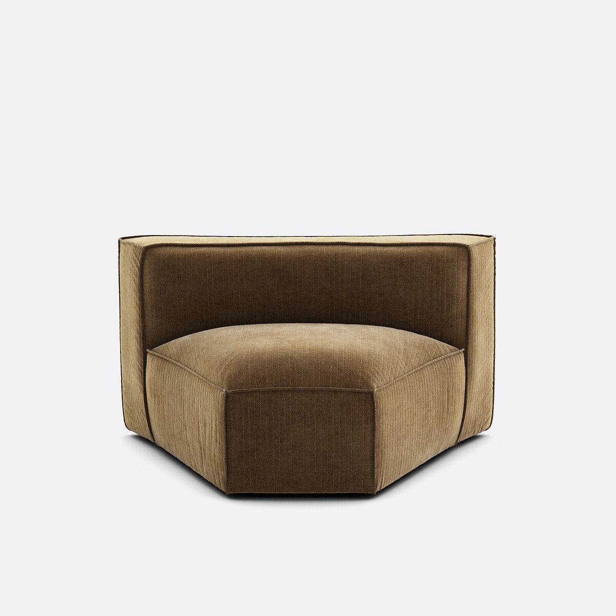 Elément d'angle ouvert pour canapé modulable, en velours côtelé vintage, SEVEN, LA REDOUTE INTERIEURS