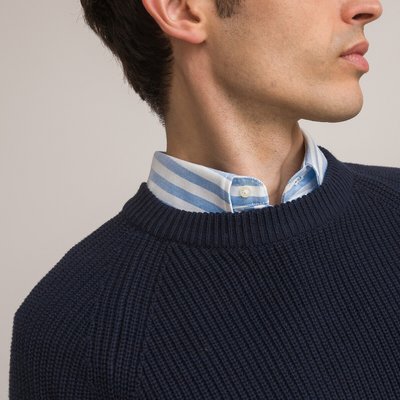 Les Signatures - Organic Cotton Jumper in Fisherman's Rib LA REDOUTE COLLECTIONS