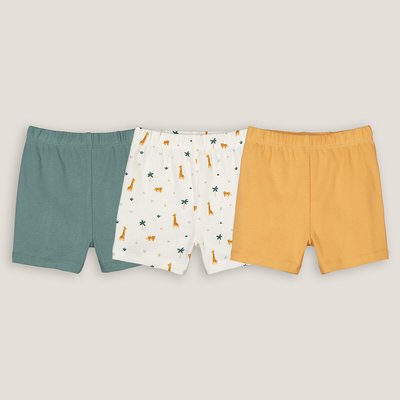 3er-Pack Baumwoll-Shorts LA REDOUTE COLLECTIONS