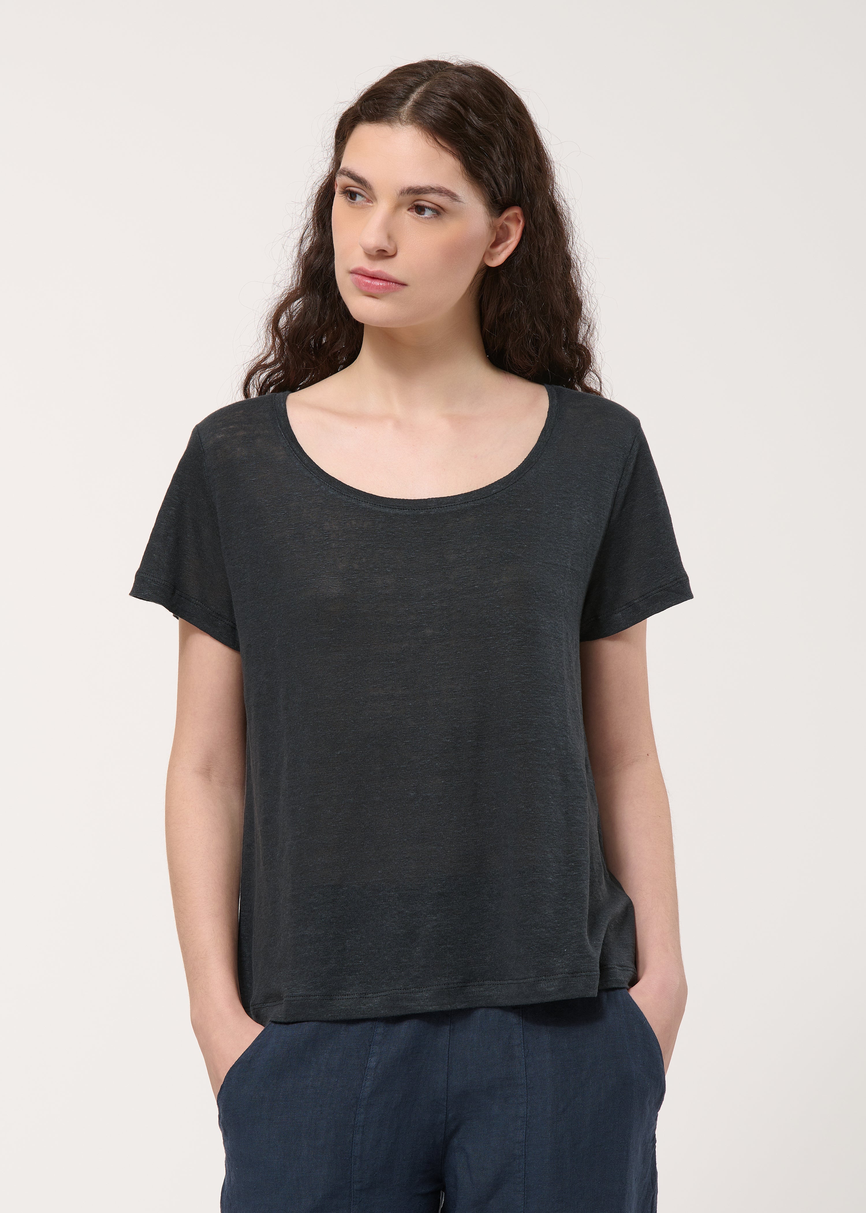 T-shirt loose en lin, HUMILITY