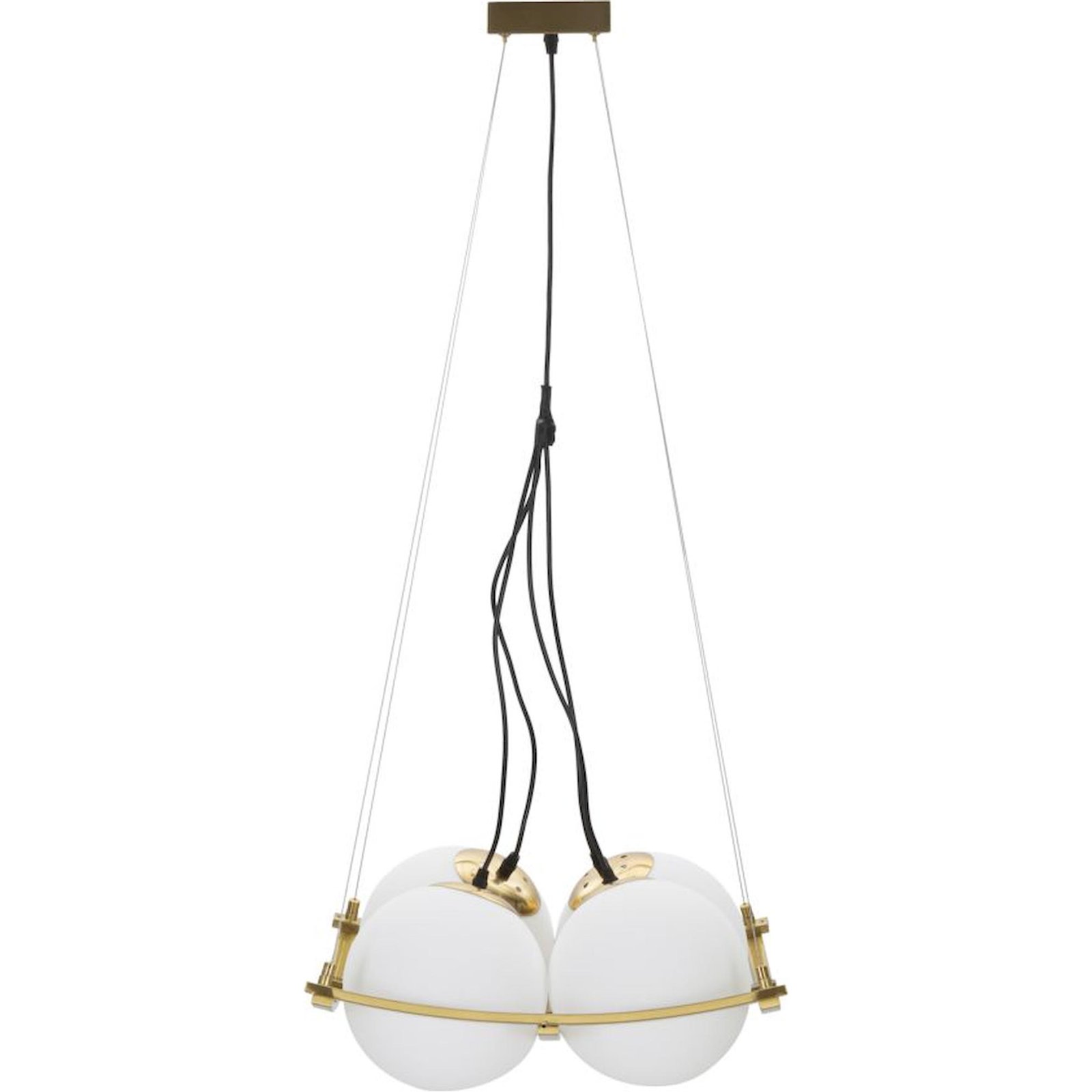 Plafonnier en fer et verre 4 globes GLAM, RECOLLECTION