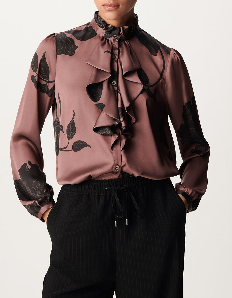 Blusa de manga comprida com estampado floral, IKKS