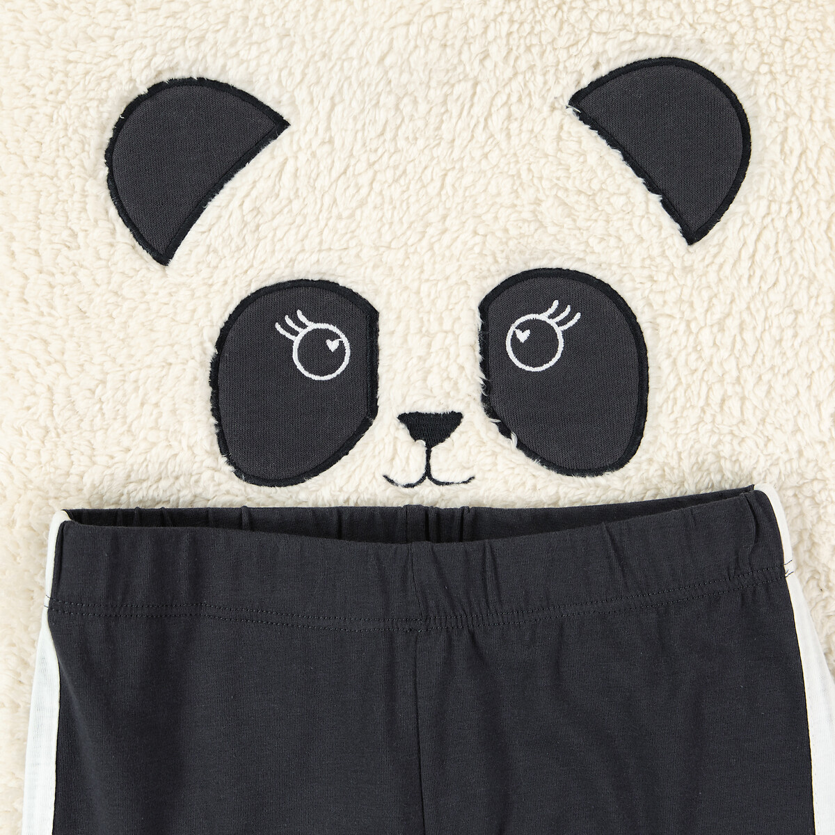 Surpyjama à capuche panda en polaire ecru/noir La Redoute Collections