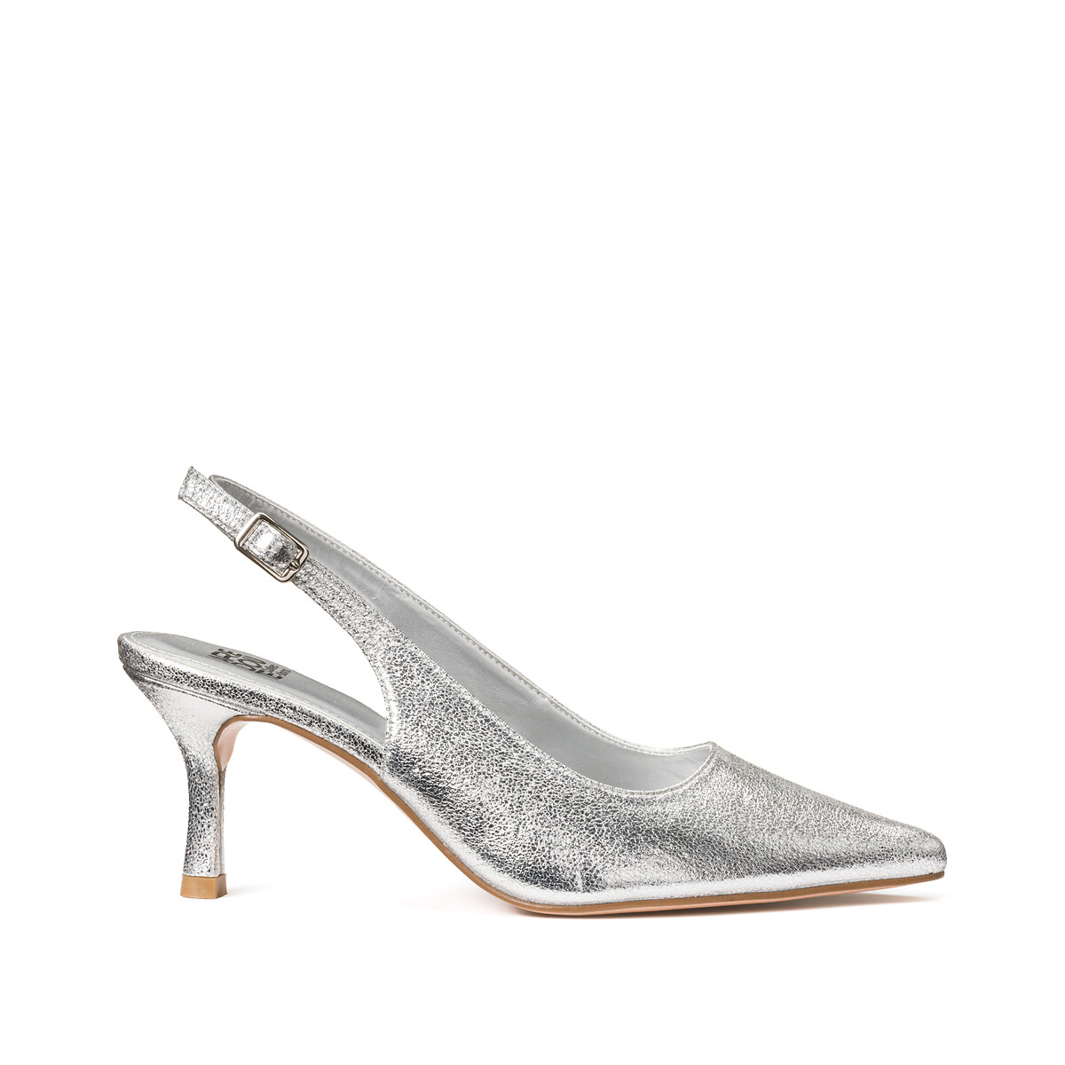 Escarpins m tallis s slingback talon aiguille argent La Redoute