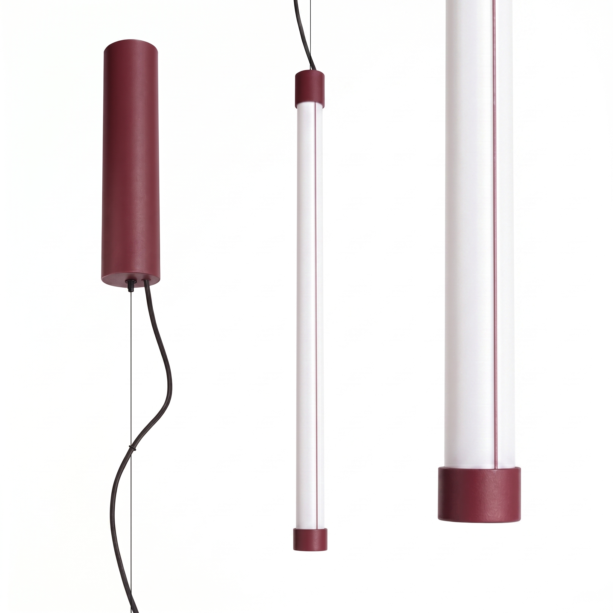 Suspension Acier Bordeaux LED 1 Trang, EDEN