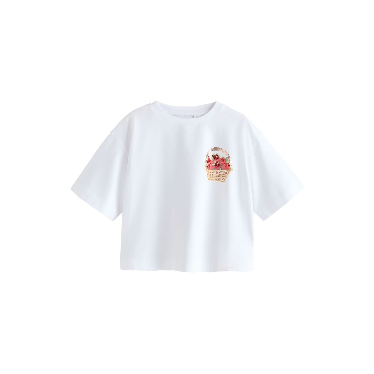 T-shirt droit oversize à imprimé sequins, NEXT