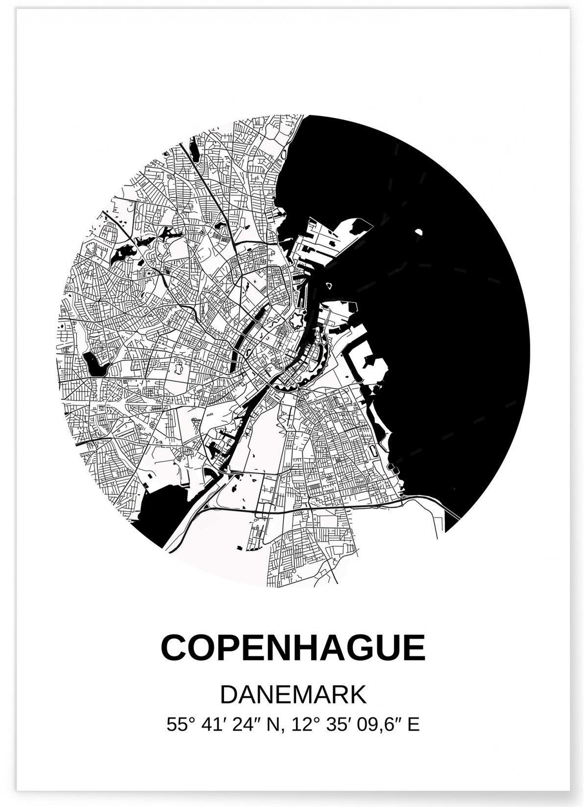 Affiche Carte Copenhague, L'AFFICHERIE