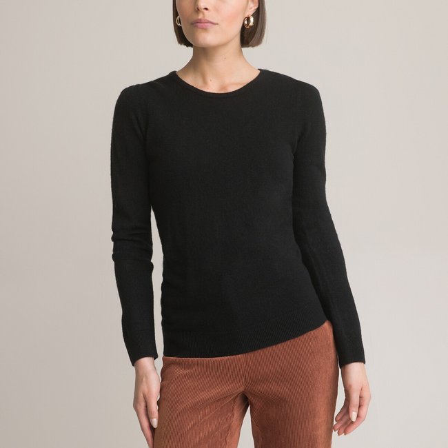 Pullover mit rundem Ausschnitt, weicher Feinstrick - ANNE WEYBURN
