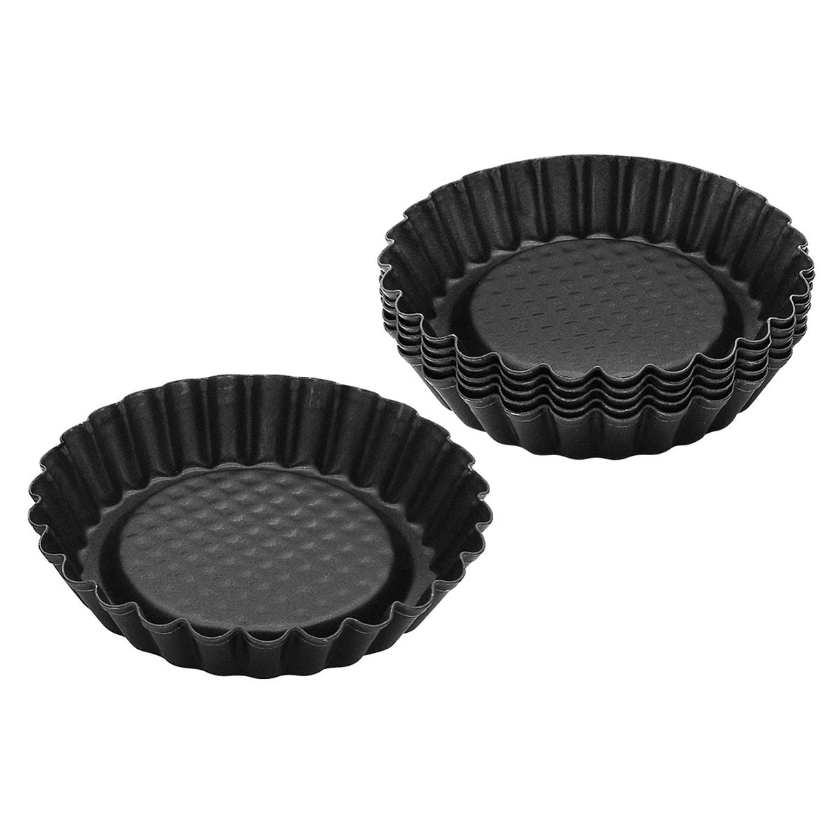 Lot de 6 moules à tartelettes BLACK METALLIC, ZENKER