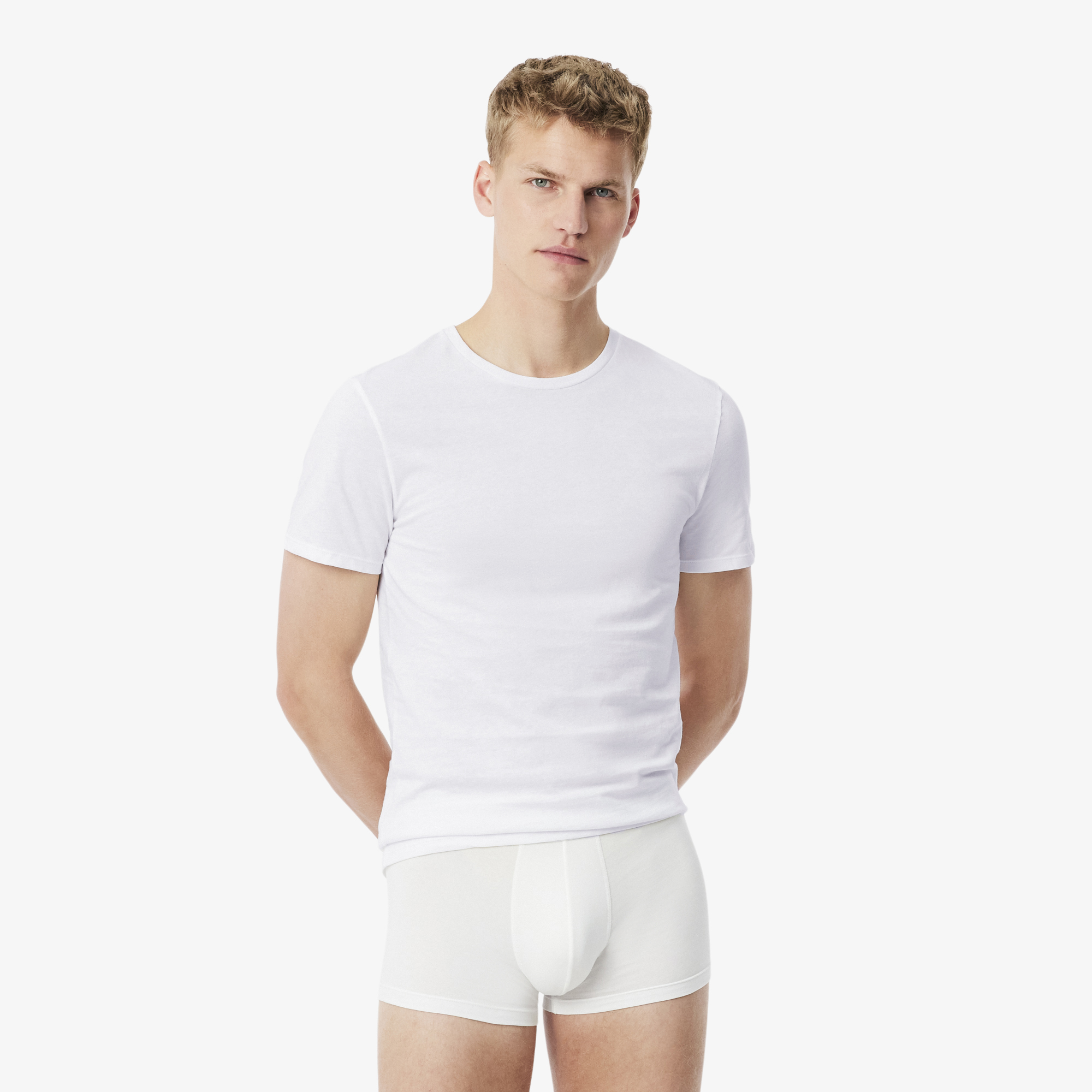 Lot de 3 t-shirts d'intérieur slim fit, LACOSTE