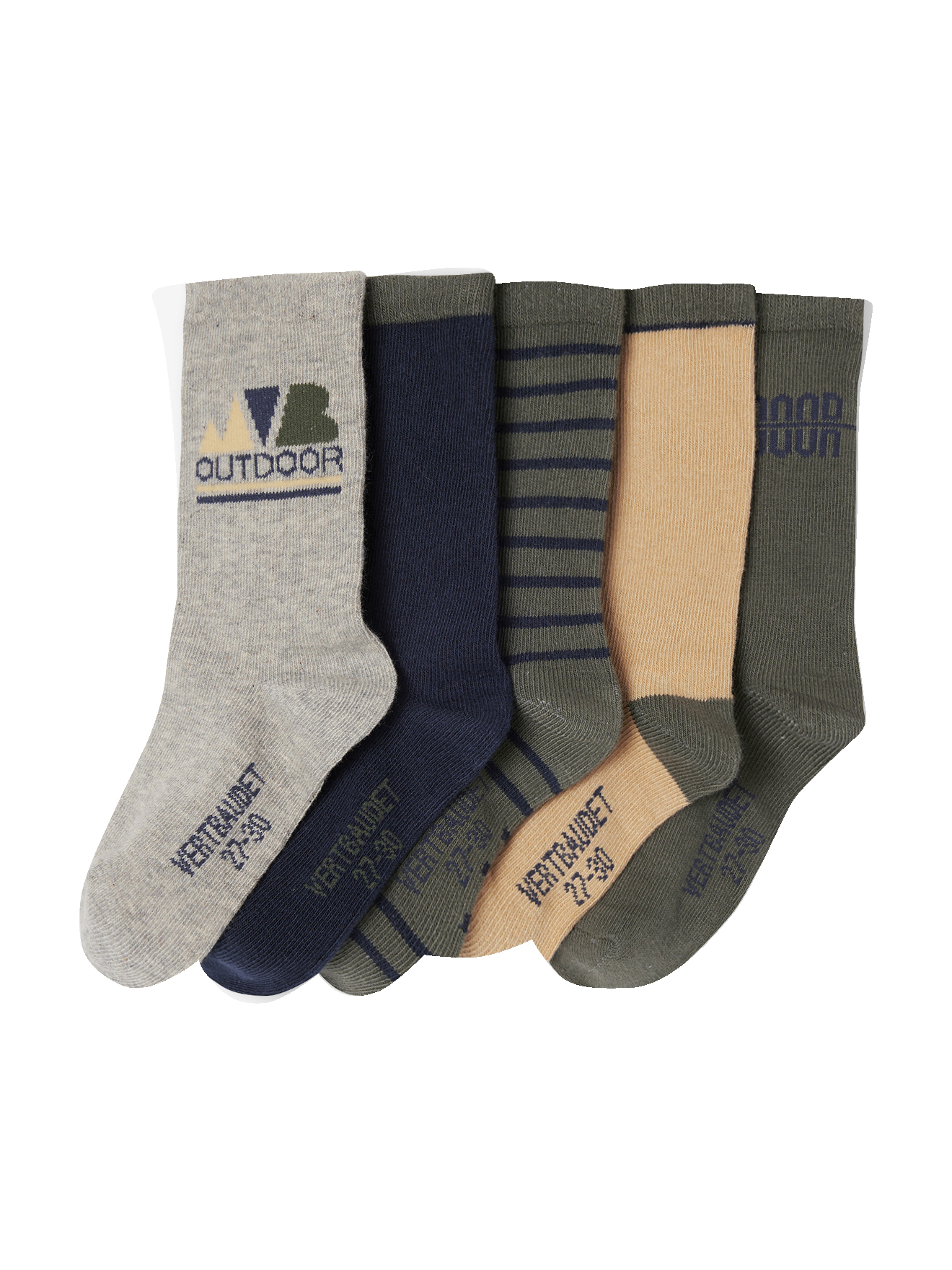 Lot de 5 paires de chaussettes assorties, VERTBAUDET
