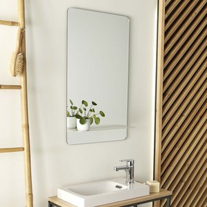Miroir pour lave mains WC avec tablette Simona