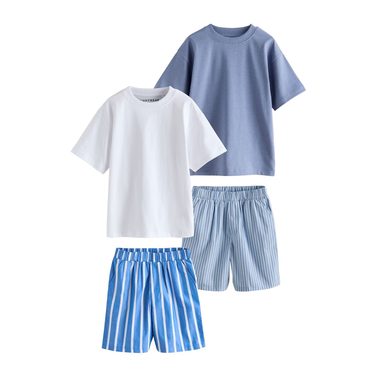 Pyjamas shorts en tissu, lot de 2, NEXT