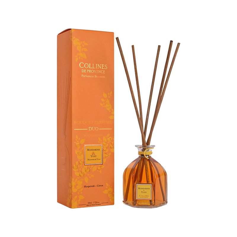 Diffuseur de parfum Coloré MANDARINE & YUZU, COLLINES DE PROVENCE