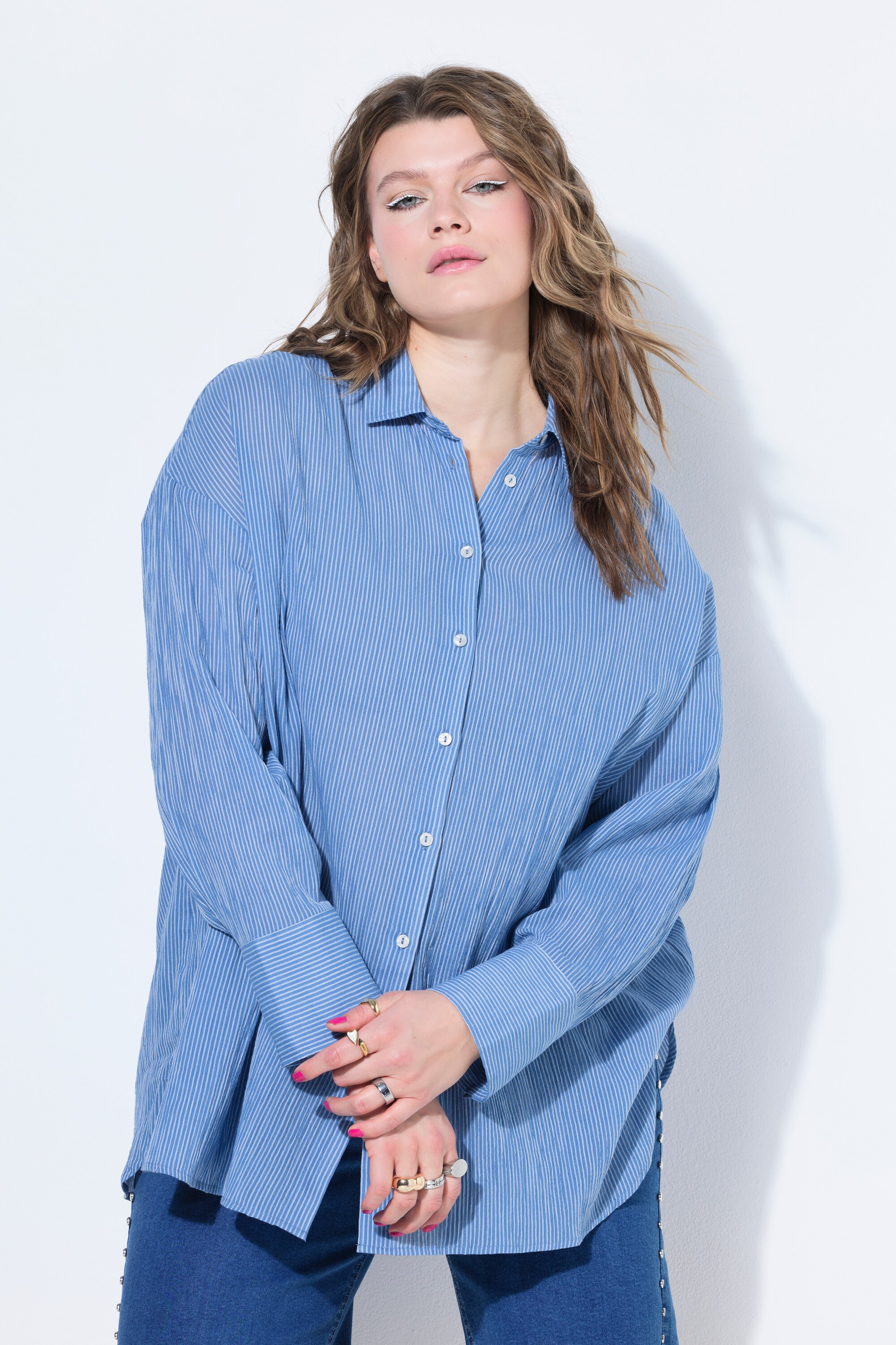 Chemise longue oversize à rayures, STUDIO UNTOLD