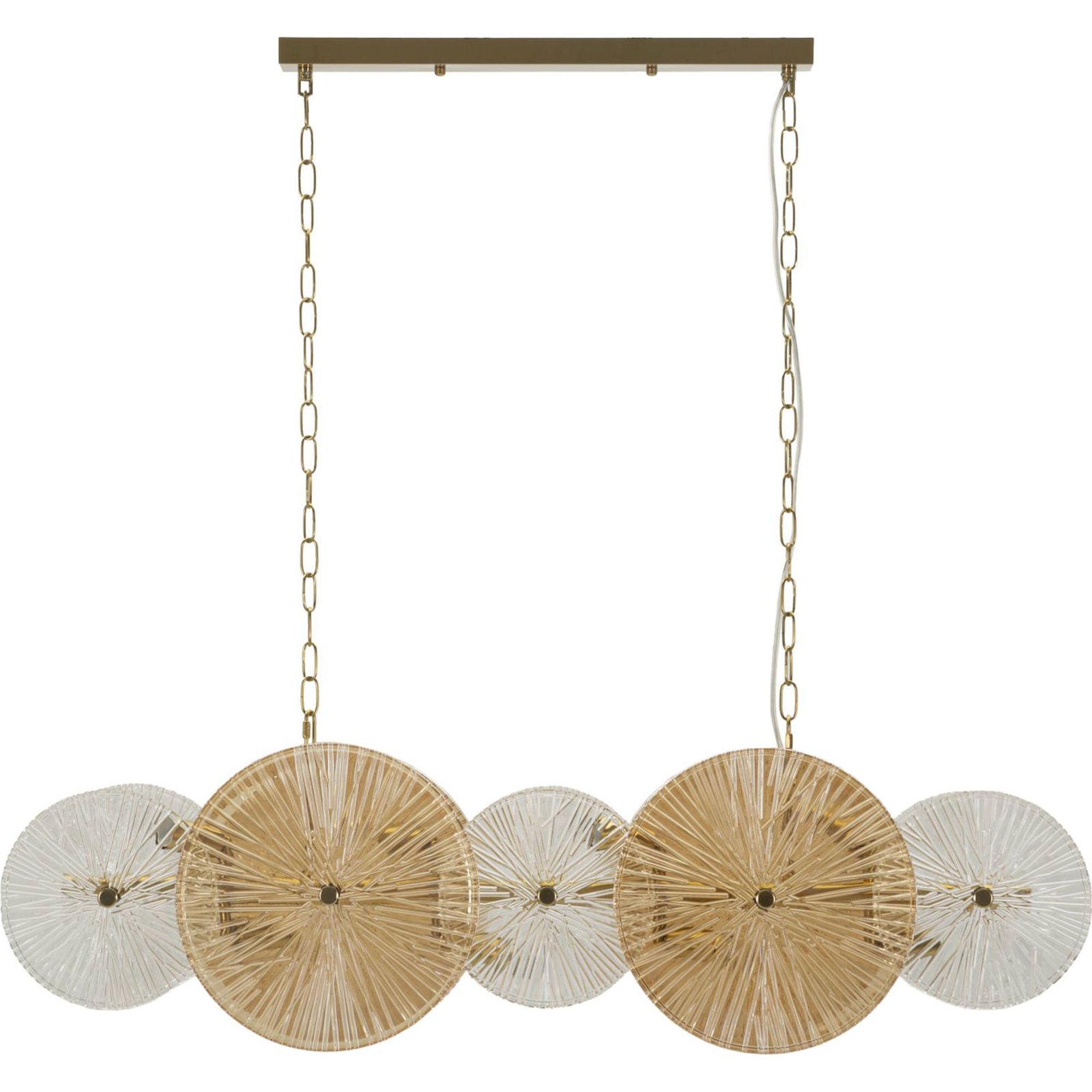 Suspension en verre et fer disques GLAM, RECOLLECTION