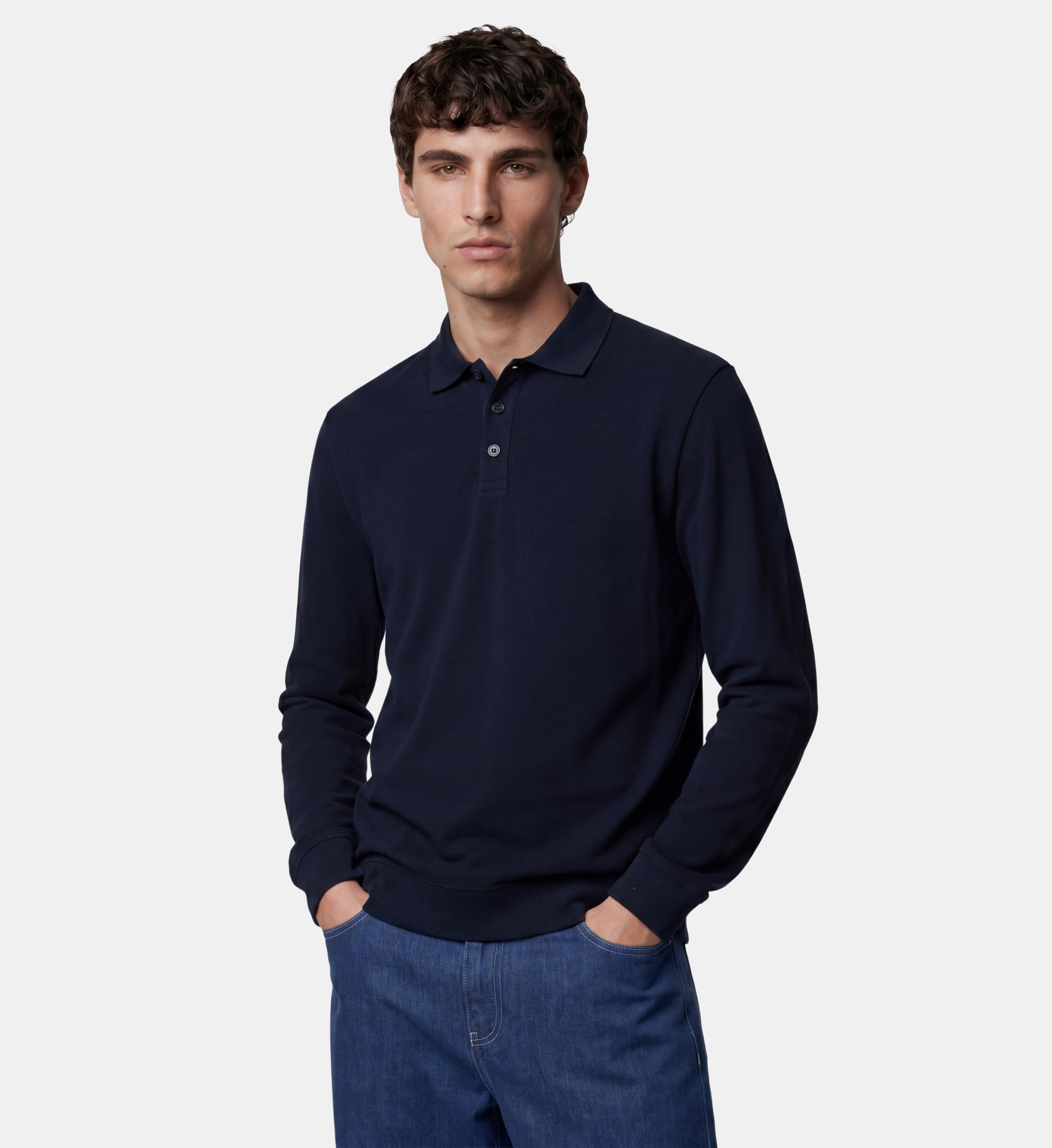 Polo manches longues dolpiq en coton piqué bio, GALERIES LAFAYETTE