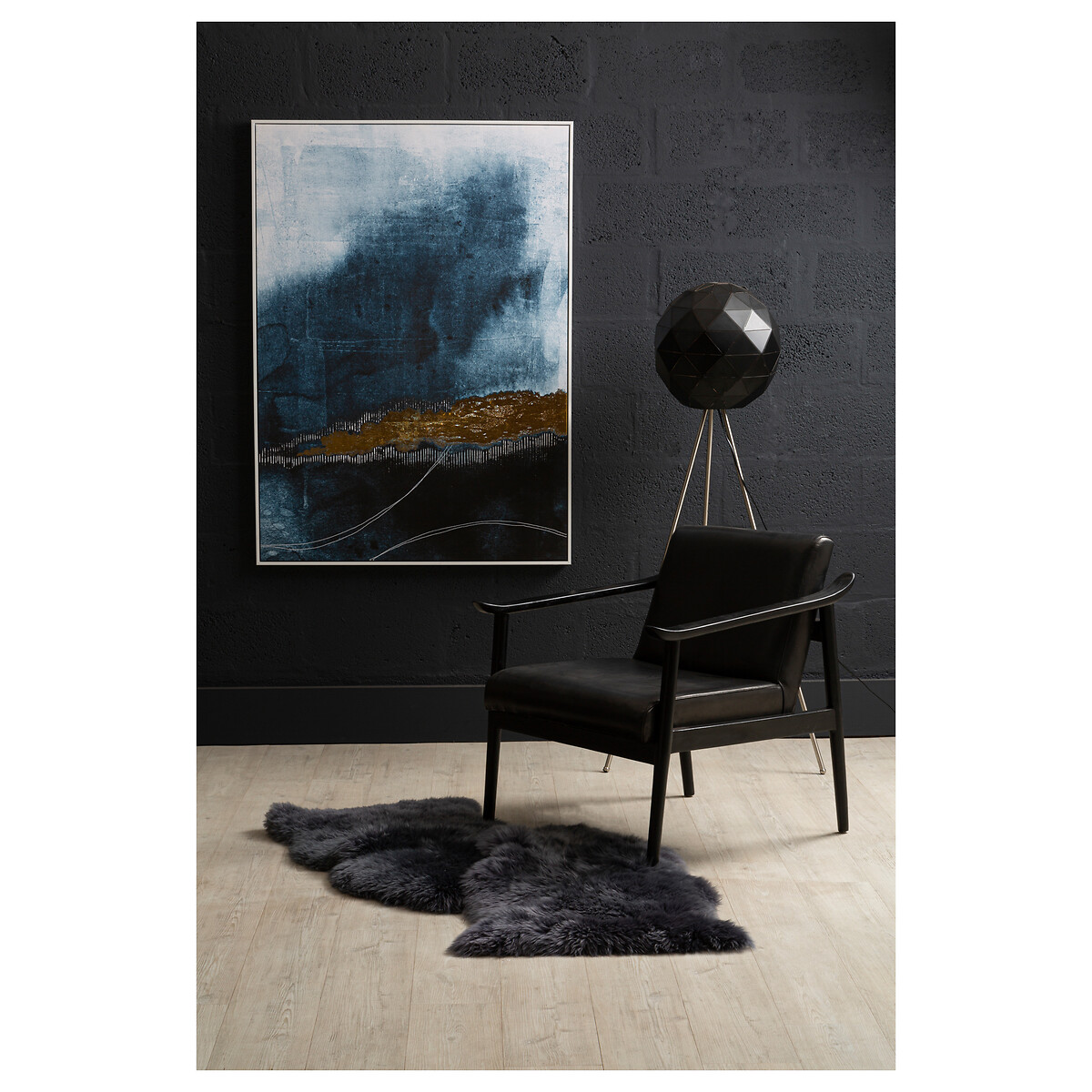 143 x 103cm Blue & Gold Canvas Wall Art, FIFTY FIVE SOUTH
