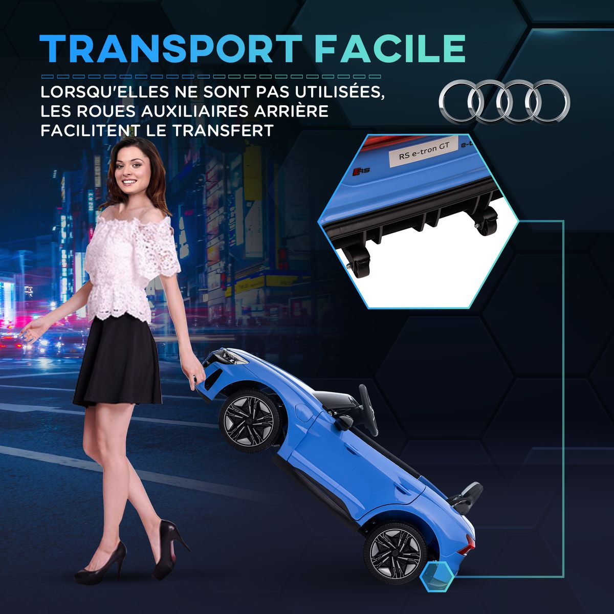 Voiture électrique pour enfant audi rs e-tron gt Homcom | La Redoute