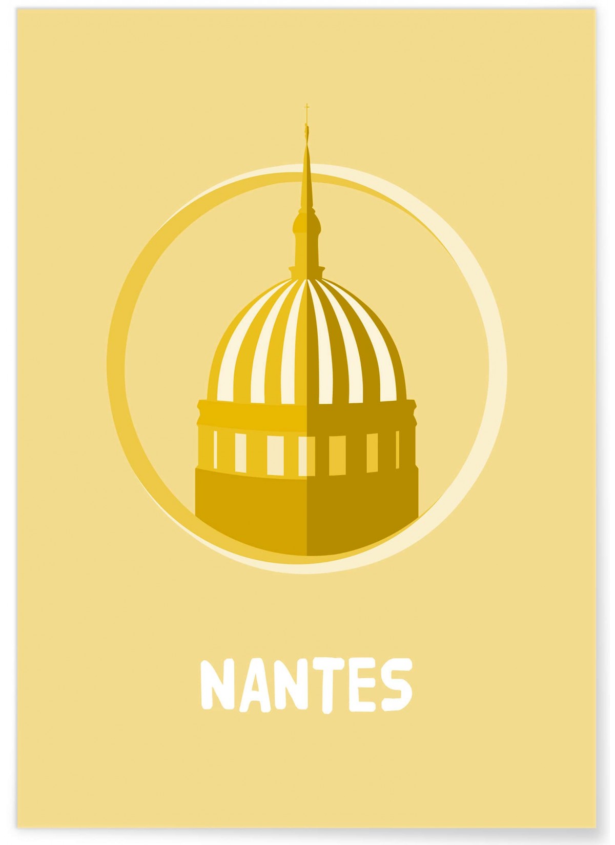 Affiche ville Minimaliste Nantes, L'AFFICHERIE