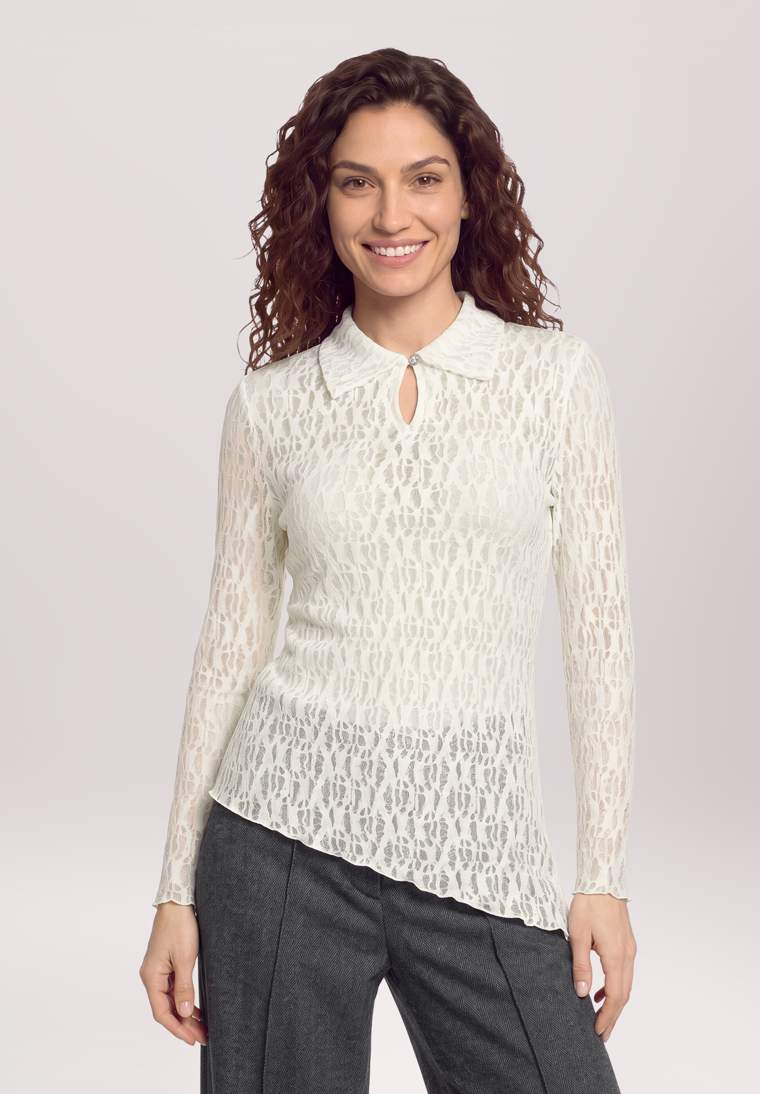 T-shirt façon blouse en dentelle, CARTOON