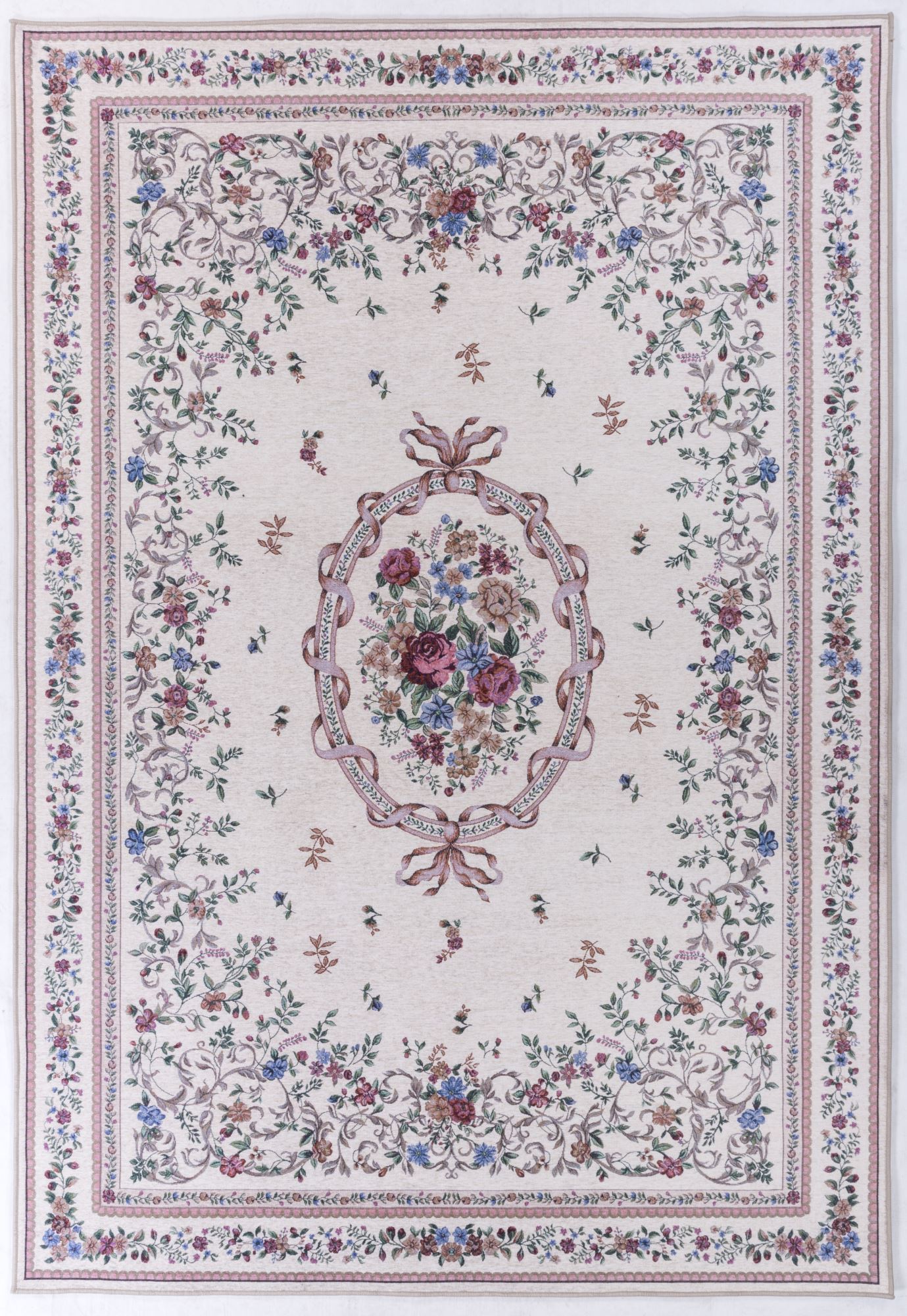 Tapis floral Viola imprimé polyester, plat, GINO FALCONE