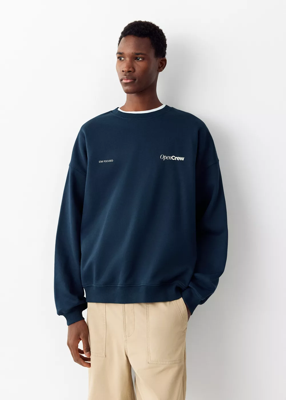 Sweat-shirt coton imprimé texte, MANGO TEEN