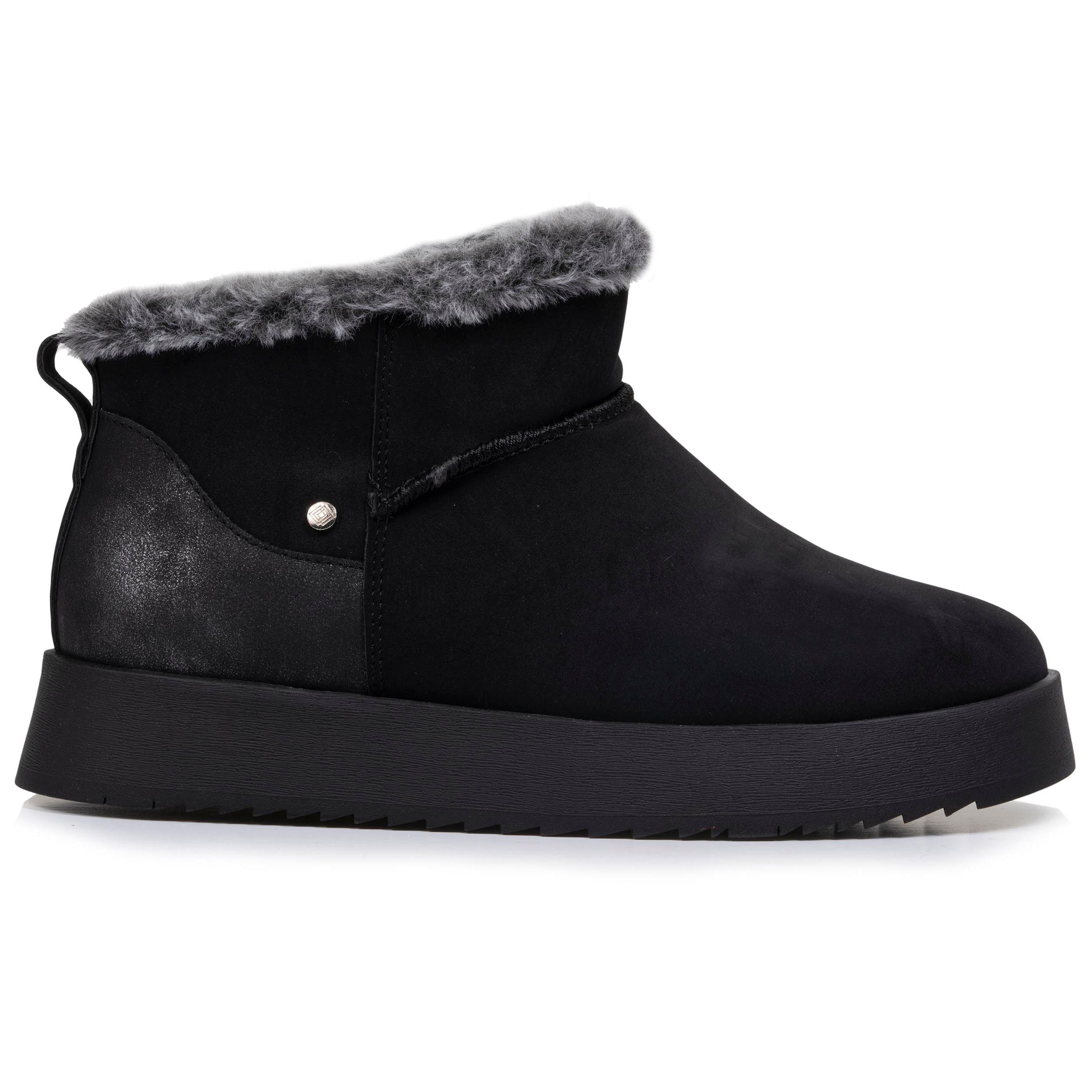 Bottines basses revers fourré, semelle à mémoire de forme, ISOTONER