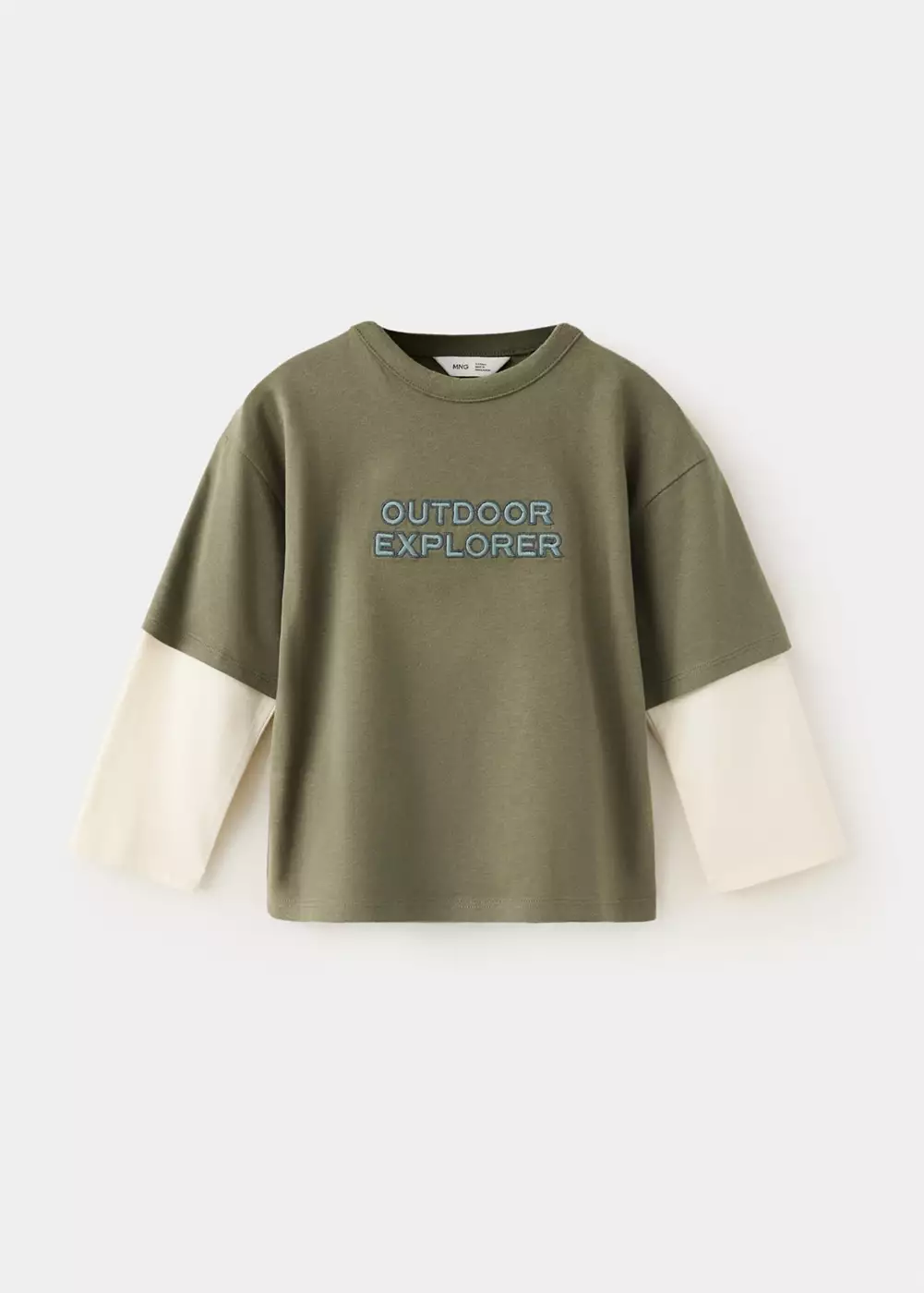 T-shirt double brodé, MANGO BABY
