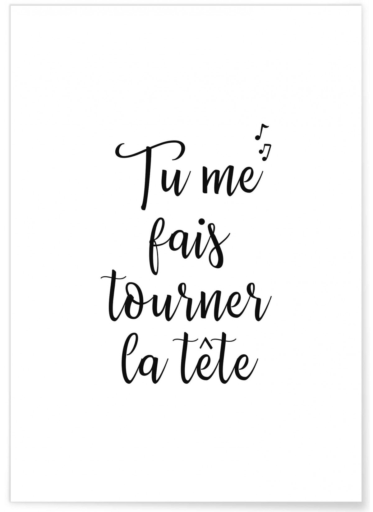 Affiche 'Tu me fais tourner la tête', L'AFFICHERIE