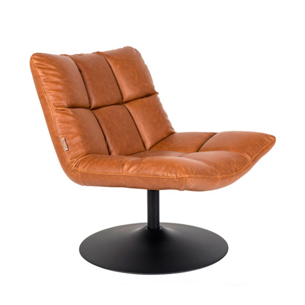 Fauteuil façon cuir pivotant lounge - BAR, DUTCHBONE