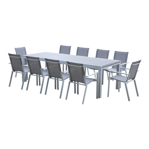 Ensemble en aluminium, 10 fauteuils TULUM, WILSA GARDEN