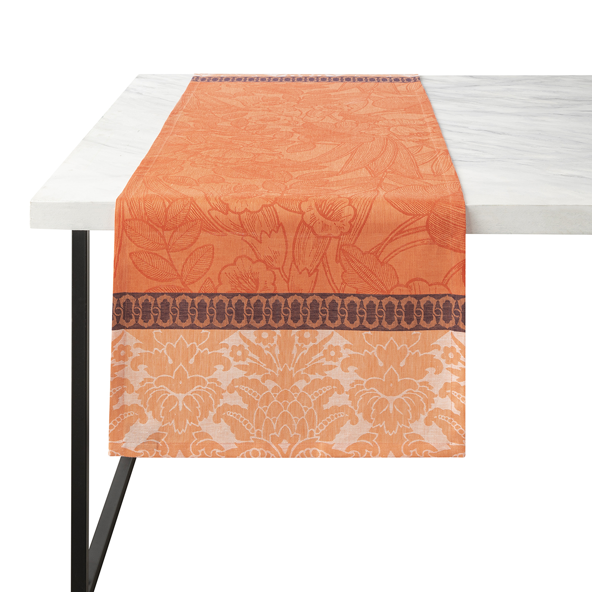 Chemin de table en Lin, ESCAPADE TROPICALE, LE JACQUARD FRANCAIS