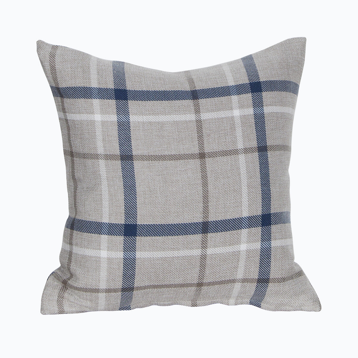 Cosy check blue filled cushion 44x44cm, blue, So'home | La Redoute