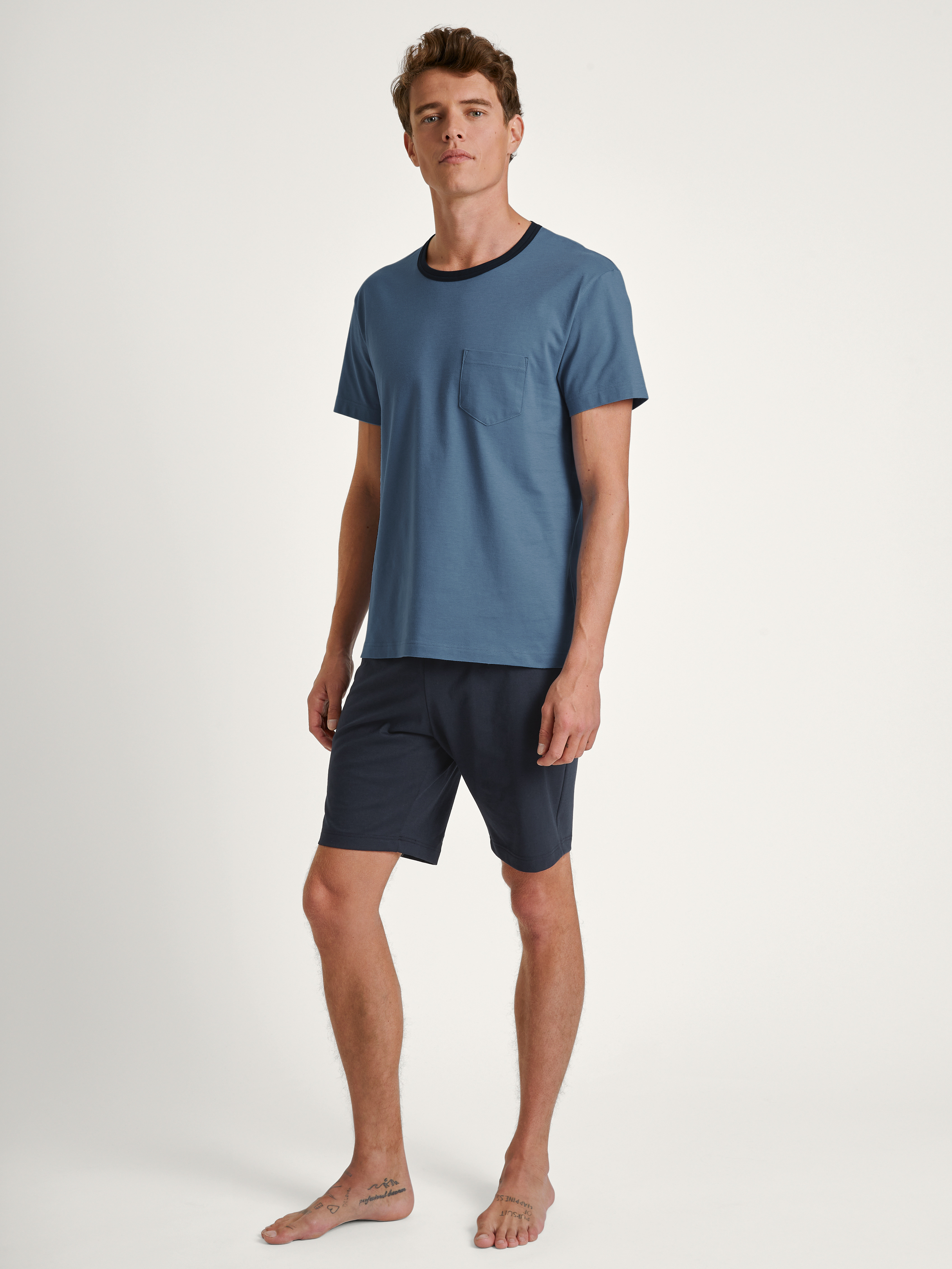 Pyjama court manches courtes Coton RELAX ESSENTIALS, CALIDA